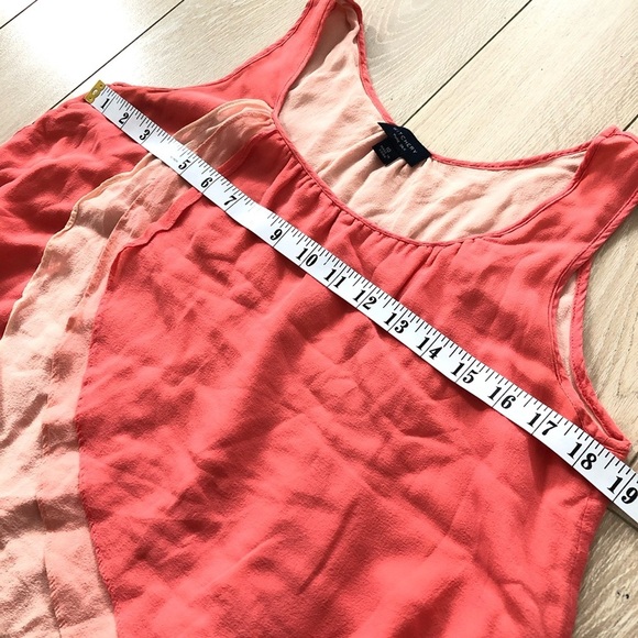 Witchery 100% Pure Silk Faux Wrap Top in Coral Pink Size 10 - Picture 8 of 9